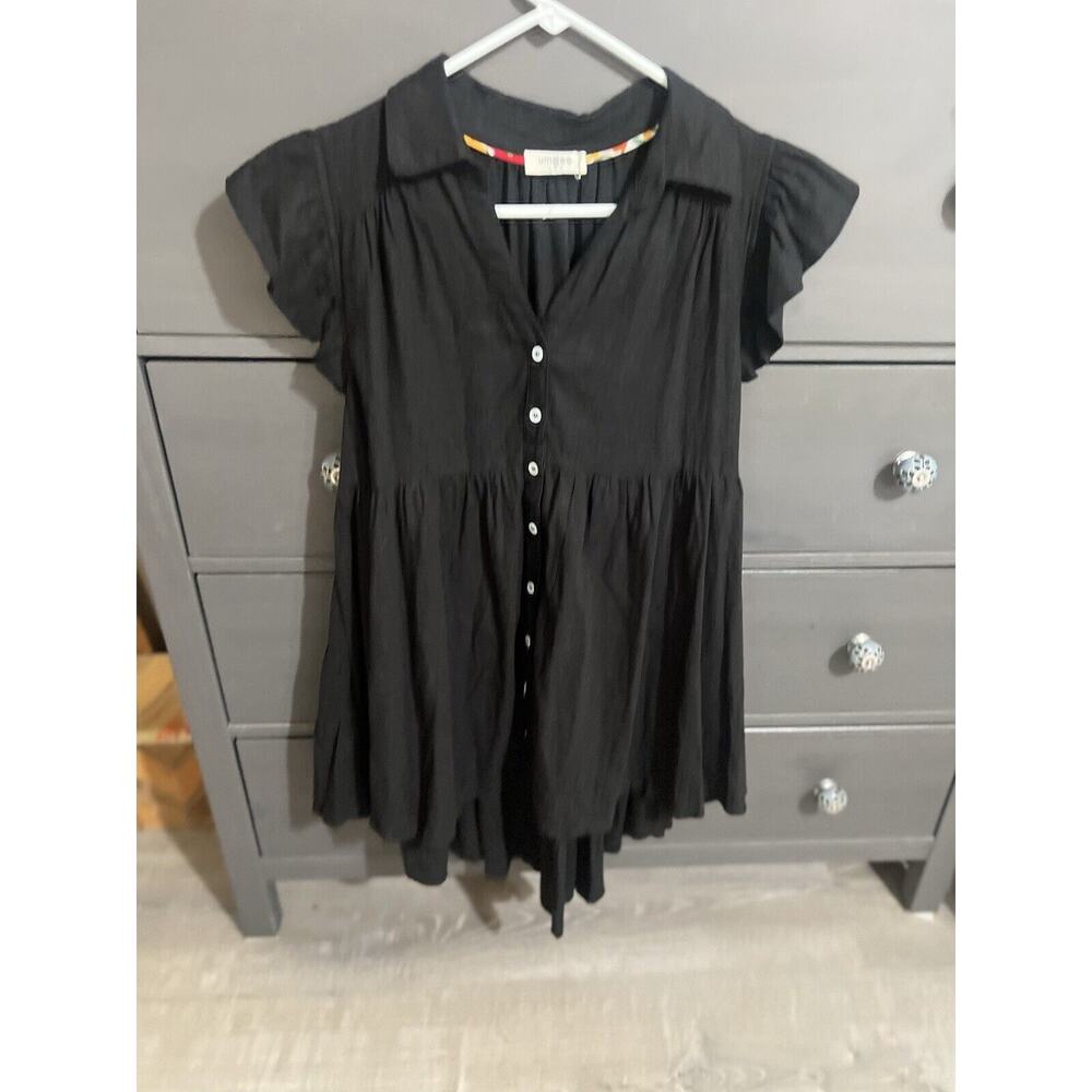 Umgee Tiered Flutter Sleeve Midi Dress